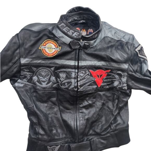 Dainese Jacket Small 46 Leather Motorcycle Drudi Racing Armor Italy MotoGP Devil - Picture 10 of 16